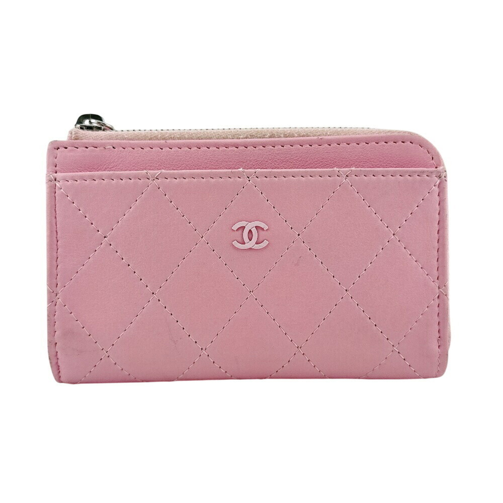 CHANEL Fragment Case, Matelassé Card Pink